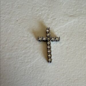 Crystal Cross Pendant - Sterling Silver 925